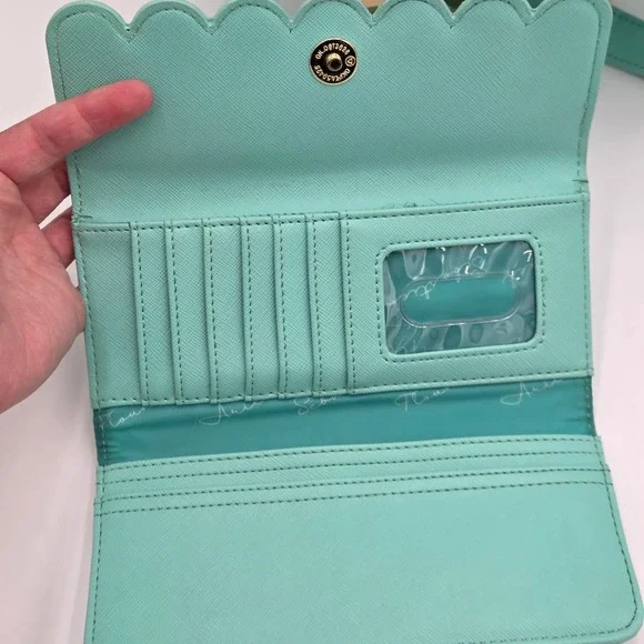 Loungefly‎ Disney The Little Mermaid Rare HTF Tote & Wallet Aqua Bag Charm Ariel